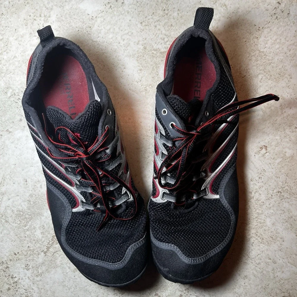 Merrell Trail Glove Barefoot Shoes Black Molton Lava Vibram Men's‎ Size 11.5